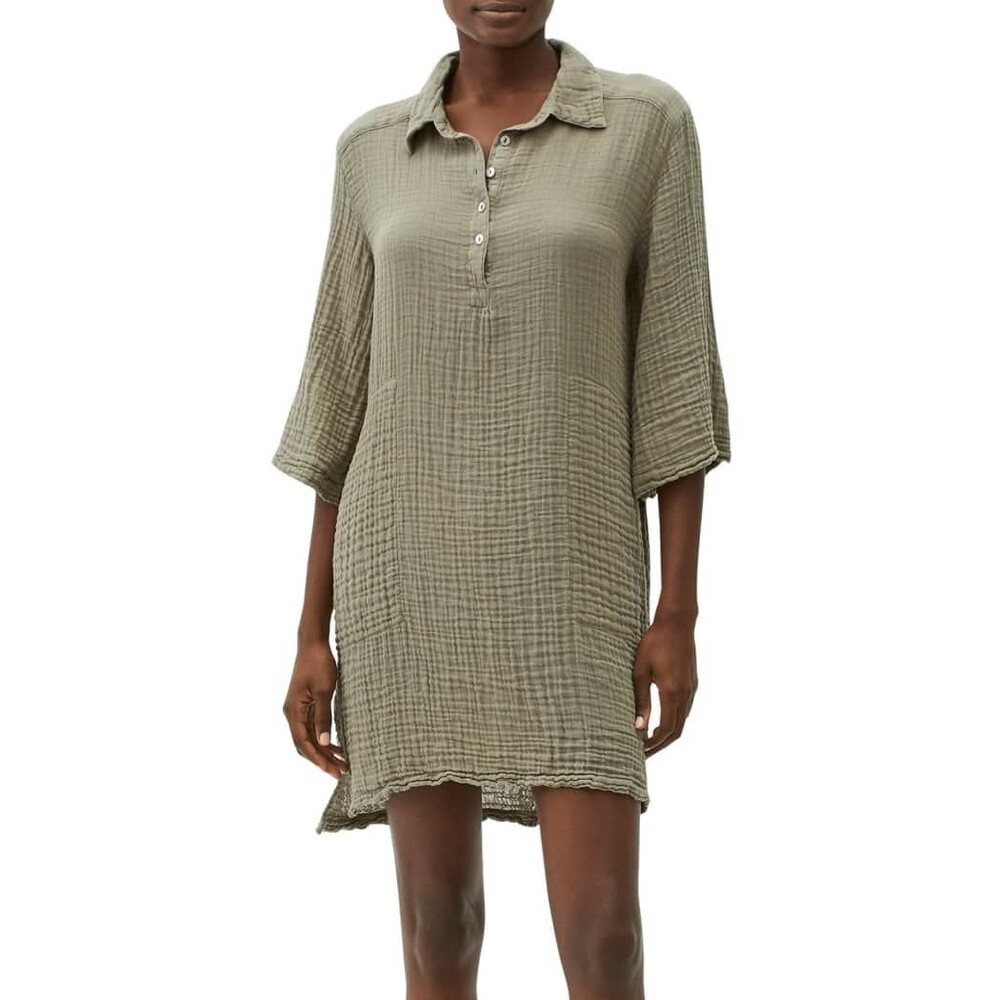 Michael Stars CECILY Double Gauze Shirt Dress BLACK
Size S